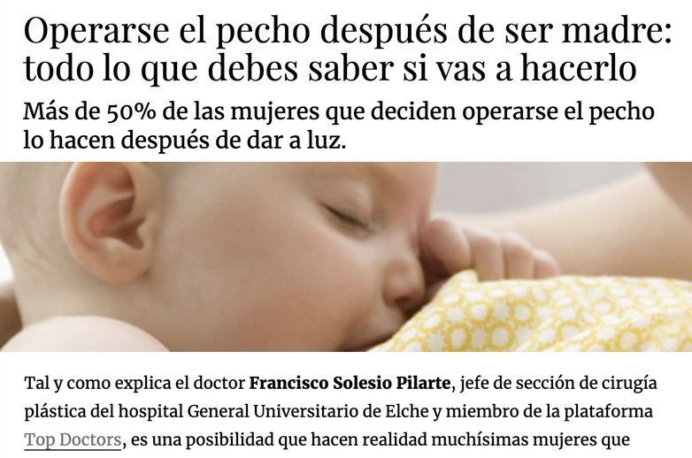 Noticias y Apariciones en Prensa del Dr Francisco Solesio en Revista Woman